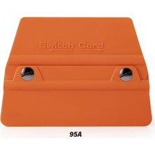 Hayat Store Switch Card Oval Kare Ragle Ppf/tph Cam Filmi Çekme Uygulama Aparatı Teflonlu 95A Sertlik 10X9CM Turuncu