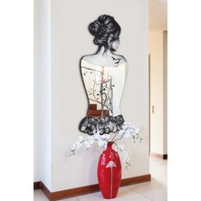 Nilisis Kelebek Detaylı Kız Ayna, Renkli Dekoratif Duvar Aynası 110 cm X50CM