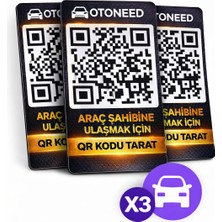 Qr Kodlu Araç Bildirim Etiketi Numara Paylaşmadan Araç Sahibiyle Iletişim 3'lü