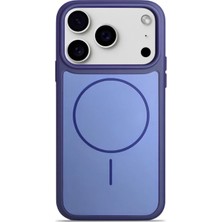 Ennar iPhone 17 Pro Uyumlu Magsafe Destekli Premium Soft Silikon Kılıf Mavi
