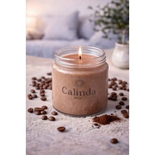 Calinda Candles Kavanoz Mum | Kahve Kokulu %100 Soya Wax Dekoratif Mum – El Yapımı Modern Tasarım