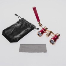 Özbience Retro Görünümlü, Işlemeli, Deri Kaplamalı, Prç Metal Tiyatro Dürbünü