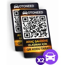 Qr Kodlu Araç Numaratörü – Araç Sahibine Ulaşma Etiketi | Telefon Paylaşmadan Iletişim | 3’lü Set