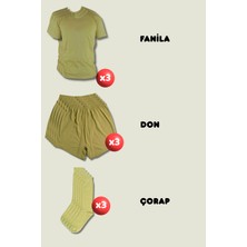 Outdoorun 3'lü Askerlik Seti Fanila Don Çorap - Temel ve Bedelli Askerlik Malzemeleri