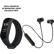 Beta Moda Hub M6 Akıllı Bileklik ve Bluetooth Spor Kulaklık 2’li Set