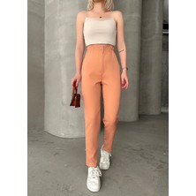 Zengezur Mall Hnrlishp Beli Lastikli Karamel Pantolon Somon (Beden: S)
