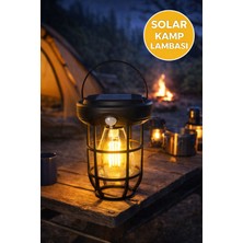 Medushop Solar Kamp Lambası Sensörlü Bahçe Lambası Güneş Enerjili LED Askılı Dış Mekan Fener