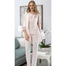 Sistina Hnrlishp Pudra Penye Pijama Takımı - 1417 - Beden L