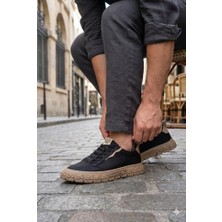 Guja 26Y518 Rahat Desenli Kauçuk Taban Tekstil Lastik Bağcıklı Sneaker Erkek Ayakkabı