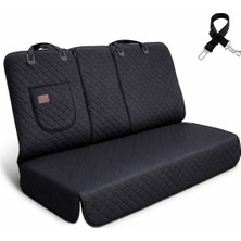 Haegs Araç Arka Koltuk Kılıfı, Evcil Hayvan Oto Köpek Koltuk Koruma Örtüsü Large :145cm - Siyah