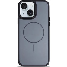 Ennar iPhone 13 Uyumlu Magsafe Destekli Premium Soft Silikon Telefon Kılıfı Siyah