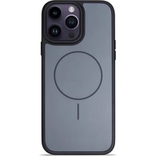 Ennar iPhone 15 Pro Uyumlu Magsafe Destekli Premium Soft Silikon Kılıf Siyah