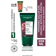 Yves Rocher Onarıcı Bitkisel Keratin Prebiyotik Saç Maskesi - Yıpranmış Saçlar / Reparation -Vegan -200ML