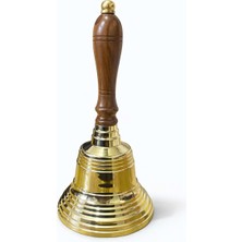 Özbience Şık ve Geleneksel Tasarımlı Pirinç El Çanı, Zarif El Yapımı Detaylarla