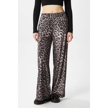 Zengezur Mall Hnrlishp Leopar Desen Pantolon Bej (Beden: S)