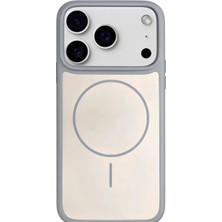Ennar iPhone 17 Pro Uyumlu Magsafe Destekli Premium Soft Silikon Kılıf Gri