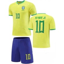 Legent Lady Brezilya 2023/24 Yeni Sezon Neymar Jr Çocuk Forması Şort Çorap 3'lü Set