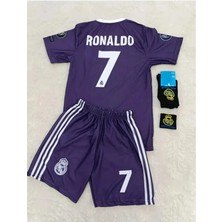 Legent Lady R.e.a.l M.a.d.r.i.d 2017 Cardiff Şampiyonlar Ligi Cristiano Ronaldo Çocuk Forması 4'lü Set (Armalı)