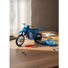 Aksoy Toys Mavi Motorsiklet Sök Tak Tekerlekli 1:18 Ölçek 11 cm
