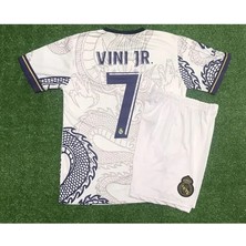 Legent Lady R.madridd 2023/24 Sezon Dragon Desenli Vini Jr. Konsept Çocuk Forması 3'lü Set (Byz)