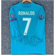 Legent Lady R.e.a.l M.a.d.r.i.d 2017/18 Sezonu Cristiano Ronaldo Röveşata Uzun Kol Nostalji Forması