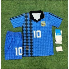 Legent Lady Arjantin 2023/24 Yeni Sezon Lionel Messi Ikonik Özel Nostalji Çocuk Forması 4'lü Set