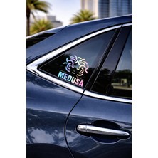 Medusa Snake Head Sticker 10X10CM Araba-Motor-Laptop Hologram Seçenekli Etiket Sticker