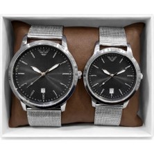 Showtime Metal Hasır Kordon Çift Saat Seti