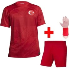 Legent Lady Türkiye Euro 2024 Isimsiz Kırmızı Çocuk Forması 4'lü Set (Kırmızı)