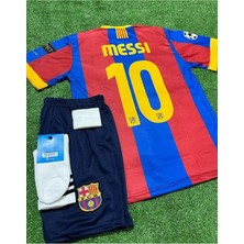 Legent Lady B.a.r.c.e.l.o.n.a 2011 Sampiyonlar Ligi Finali Lionel Messi Nostalji Çocuk Forması 4'lü Set