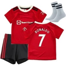 Legent Lady M.united Cristiano Ronaldo 2022/23 Sezonu Çocuk Forması 3'lü Set (Red)