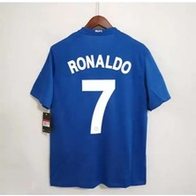 Legent Lady M.unitedd Moskova 2008 Şampiyonlar Ligi Finali Cristiano Ronaldo Nostalji Forması (Blue)