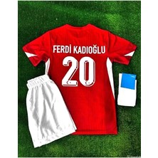 Legent Lady Ferdi Kadıoğlu Türkiye Milli Takımı Euro 2024 Çocuk Deplasman Forması 4'lü Set