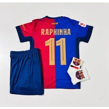 Legent Lady F.c B.a.r.c.e.l.o.n.a 2024/25 Yeni Sezon Raphinha Çocuk Forması 4'lü (Armalı Set)