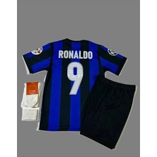 Legent Lady Ronaldo Nazario 98 Sezonu Inter Nostalji Çocuk Forması 4'lü Set