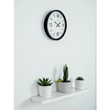 Epilons Mey Ithalat® 36 cm Siyah Dekoratif Duvar Saati