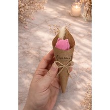 Calinda Candles Kişiye Özel Pembe Lale Mum Buketi %100 Soya Wax – 10’lu Set | Nişan, Nikah, Kına Hediyelik