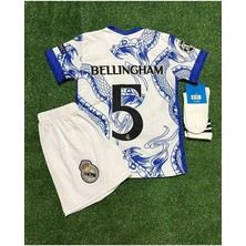 Legent Lady R.e.a.l M.a.d.r.i.d 2023/24 Yeni Sezon Jude Bellingham Yılan Desenli Özel Çocuk Forması 4'lü Set