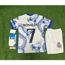 Legent Lady Real Madrid Yeni Sezon Cristiano Ronaldo Yılan Desenli Özel Çocuk Forması 4'lü Set