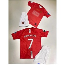 Legent Lady Cristiano Ronaldo Moskova 2008 Sezonu Çocuk Manchester/united Kırmızı Forması 4'lü Set (Hediyeli)