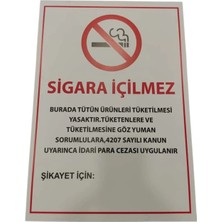 Sigara Içmek Yasaktır Levhası – Uyarı ve Bilgilendirme Tabelası – Dikkat Yazılı Dayanıklı Tabela