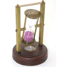 Özbience Şık Dekoratif Pirinç Kum Saati 17 Cm, Zarif ve Modern Tasarım