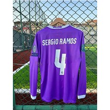 Legent Lady R.e.a.l.m.a.d.r.i.d 2017 Cardiff Şampiyonlar Ligi Sergio Ramos Forması (Uzun Kol)