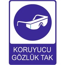 Koruyucu Gözlük Tak Yüksek Kalite Dekota Baskı – 3 mm Forex Uyarı Tabelası 25 cm × 35CM