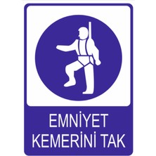 Emniyet Kemerini Tak Yüksek Kalite Dekota Baskı – 3 mm Forex Uyarı Tabelası 25 cm × 35CM
