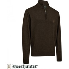 Deerhunter Harrington Fermuarlı Kahverengi Kazak Xl