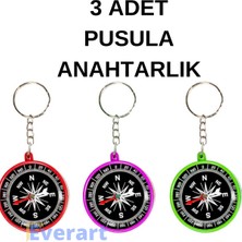 Özbience Pratik ve Şık 3'lü Pusula Anahtarlık Seti, Her Yere Kolayca Taşınır