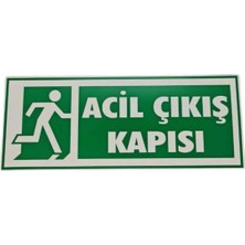 Acil Çıkış Kapısı Levhası – 12×30 cm – 5 mm Dekota Kalınlık– Acil Durum Yönlendirme Sağ Aşağı