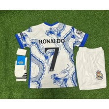 Legent Lady R.e.a.l M.a.d.r.i.d Yeni Sezon Cristiano Ronaldo Yılan Desenli Özel Çocuk Forması 4'lü Set
