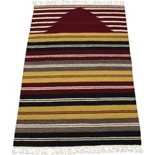 Zehra Abla Halı Yeni El Dokuması Hatay Seccade Çok Renkli Mihraplı Yün Kilim 6971
